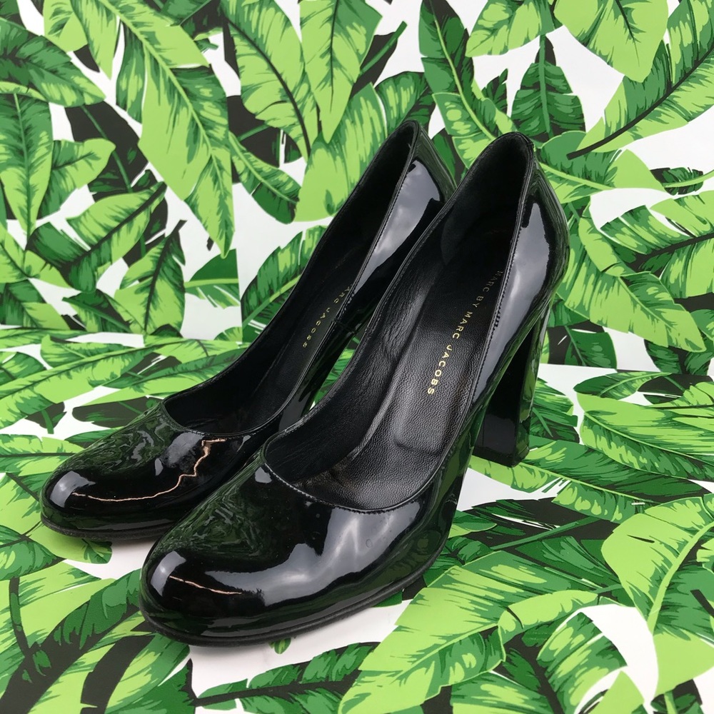 Marc by Marc Jacobs Black Patent Leather Heels